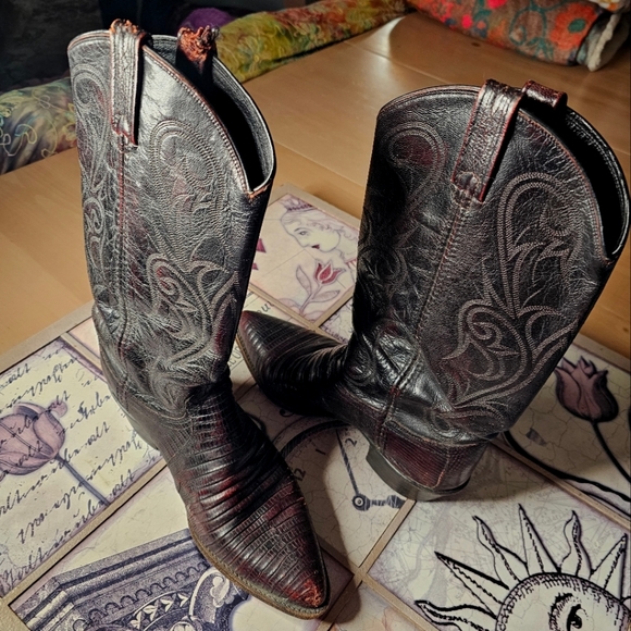 VINTAGE Dan Post El Paso Woman's Boots - Picture 2 of 11